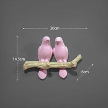 Load image into Gallery viewer, Resin birds figurine wall hooks decorative home decoration accessories key bag handbag coat rack holder wall hanger for clothes