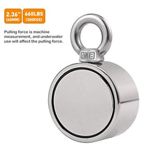 Load image into Gallery viewer, Double-Sided Magnetic Ring Super Powerful Fishing Magnets Salvage Magnetic Ring Hook For Fishing Lifting Hanging Retrieving
